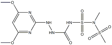 1-(4,6-Dimethoxy-2-pyrimidinylamino)-3-[methyl(methylsulfonyl)aminosulfonyl]urea 구조식 이미지