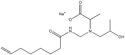 2-[N-(2-Hydroxypropyl)-N-(7-octenoylaminomethyl)amino]propionic acid sodium salt Structure