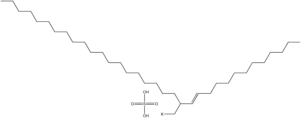 Sulfuric acid 2-(1-tridecenyl)docosyl=potassium ester salt Structure