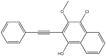 4-Chloro-3-methoxy-2-(phenylethynyl)-1-naphthol Structure
