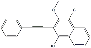 4-Chloro-3-methoxy-2-(phenylethynyl)-1-naphthol 구조식 이미지