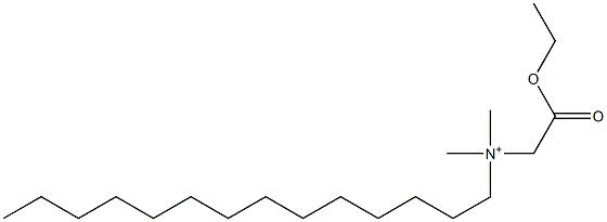 N-(Ethoxycarbonylmethyl)-N,N-dimethyl-1-tetradecanaminium 구조식 이미지