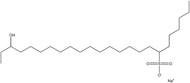 22-Hydroxytetracosane-7-sulfonic acid sodium salt 구조식 이미지
