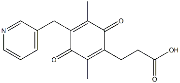 3-[2,5-Dimethyl-3,6-dioxo-4-(3-pyridinylmethyl)-1,4-cyclohexadienyl]propionic acid 구조식 이미지