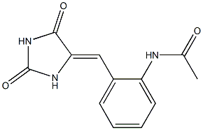 5-[2-(Acetylamino)benzylidene]imidazolidine-2,4-dione 구조식 이미지