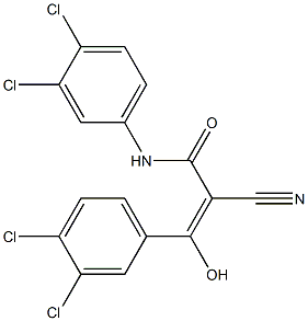 3,N-Bis(3,4-dichlorophenyl)-2-cyano-3-hydroxyacrylamide 구조식 이미지