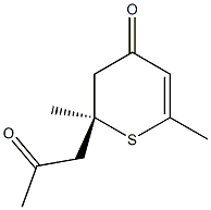 (S)-2,3-Dihydro-2,6-dimethyl-2-(2-oxopropyl)-4H-thiopyran-4-one 구조식 이미지