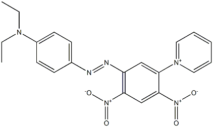 1-[2,4-Dinitro-5-[4-(diethylamino)phenylazo]phenyl]pyridinium 구조식 이미지