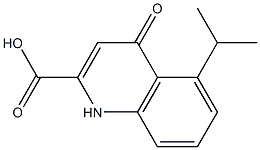 5-Isopropyl-1,4-dihydro-4-oxoquinoline-2-carboxylic acid 구조식 이미지