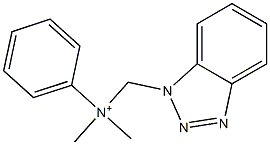 (1H-Benzotriazol-1-ylmethyl)phenyldimethylaminium 구조식 이미지