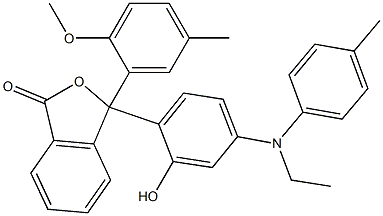 3-[4-(N-Ethyl-p-tolylamino)-2-hydroxyphenyl]-3-(5-methyl-2-methoxyphenyl)isobenzofuran-1(3H)-one 구조식 이미지