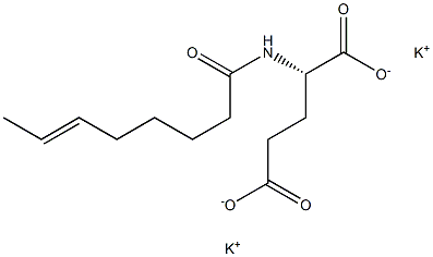 N-(6-Octenoyl)glutamic acid dipotassium salt Structure