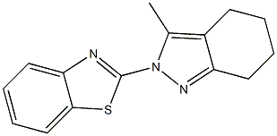 2-(Benzothiazol-2-yl)-4,5,6,7-tetrahydro-3-methyl-2H-indazole Structure