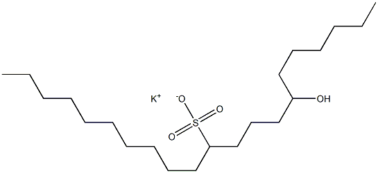 7-Hydroxyhenicosane-11-sulfonic acid potassium salt 구조식 이미지