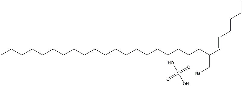 Sulfuric acid 2-(1-hexenyl)docosyl=sodium ester salt Structure