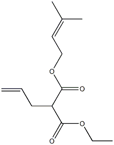 2-(2-Propenyl)malonic acid 1-ethyl 3-(3-methyl-2-butenyl) ester Structure