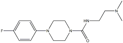 N-(2-Dimethylaminoethyl)-4-[4-fluorophenyl]piperazine-1-carboxamide 구조식 이미지