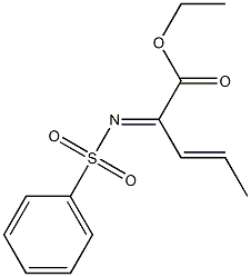2-(Phenylsulfonylimino)-3-pentenoic acid ethyl ester 구조식 이미지