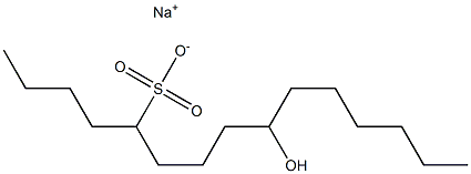 9-Hydroxypentadecane-5-sulfonic acid sodium salt 구조식 이미지