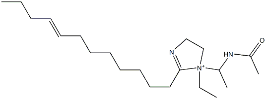 1-[1-(Acetylamino)ethyl]-2-(8-dodecenyl)-1-ethyl-2-imidazoline-1-ium 구조식 이미지