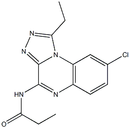 8-Chloro-4-propanoylamino-1-ethyl[1,2,4]triazolo[4,3-a]quinoxaline 구조식 이미지