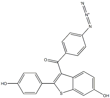 1-(4-Azidophenyl)-1-[6-hydroxy-2-(4-hydroxyphenyl)benzo[b]thiophen-3-yl]methanone Structure