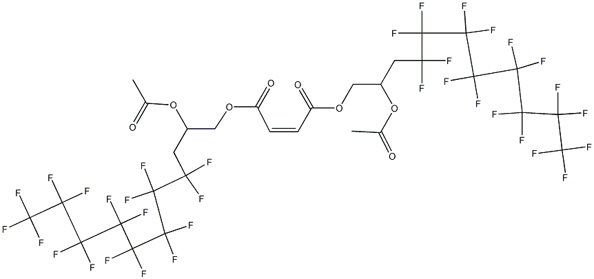 Maleic acid bis(2-acetyloxy-4,4,5,5,6,6,7,7,8,8,9,9,10,10,11,11,11-heptadecafluoroundecyl) ester Structure