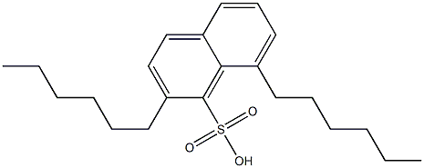 2,8-Dihexyl-1-naphthalenesulfonic acid 구조식 이미지