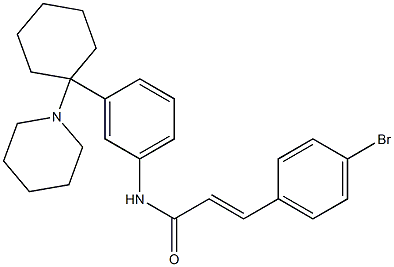 N-[3-(1-Piperidinocyclohexyl)phenyl]-3-(4-bromophenyl)propenamide Structure