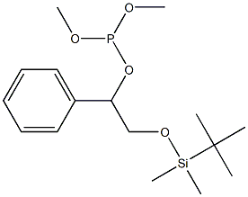 Phosphorous acid dimethyl 1-phenyl-2-(tert-butyldimethylsilyloxy)ethyl ester Structure
