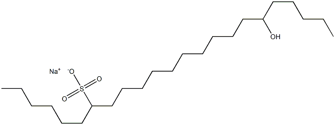 18-Hydroxytricosane-7-sulfonic acid sodium salt 구조식 이미지