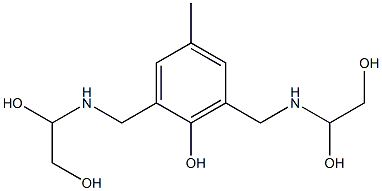 2,6-Bis[[(1,2-dihydroxyethyl)amino]methyl]-4-methylphenol Structure