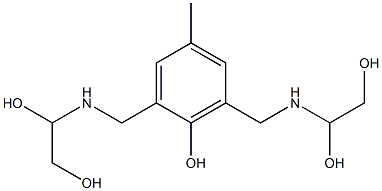 2,6-Bis[[(1,2-dihydroxyethyl)amino]methyl]-4-methylphenol 구조식 이미지