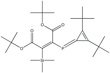 2-[(2,3-Di-tert-butyl-2-cyclopropen-1-ylidene)phosphino]-3-(trimethylsilyl)maleic acid di-tert-butyl ester 구조식 이미지