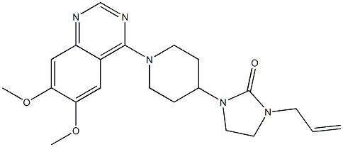 1-[1-(6,7-Dimethoxyquinazolin-4-yl)piperidin-4-yl]-3-allylimidazolidin-2-one 구조식 이미지
