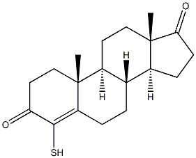 4-Mercaptoandrost-4-ene-3,17-dione 구조식 이미지