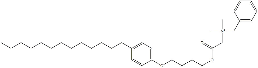 N,N-Dimethyl-N-benzyl-N-[[[4-(4-tridecylphenyloxy)butyl]oxycarbonyl]methyl]aminium Structure