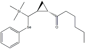 (1S,2S)-1-Hexanoyl-2-[(phenylseleno)(trimethylsilyl)methyl]cyclopropane 구조식 이미지