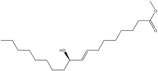 [8E,10R,(-)]-10-Hydroxy-8-octadecenoic acid methyl ester 구조식 이미지