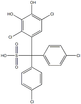 (2,5-Dichloro-3,4-dihydroxyphenyl)bis(4-chlorophenyl)methanesulfonic acid 구조식 이미지