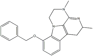 10-Phenylmethoxy-3,5-dimethyl-2,3,5,6-tetrahydro-1H-3,4,10b-triazafluoranthene 구조식 이미지