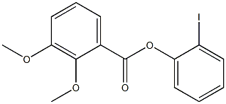 2,3-Dimethoxybenzoic acid 2-iodophenyl ester 구조식 이미지