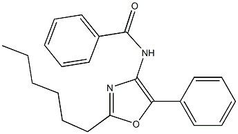 N-(2-Hexyl-5-phenyl-4-oxazolyl)benzamide 구조식 이미지