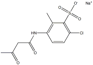 3-(Acetoacetylamino)-6-chloro-2-methylbenzenesulfonic acid sodium salt Structure