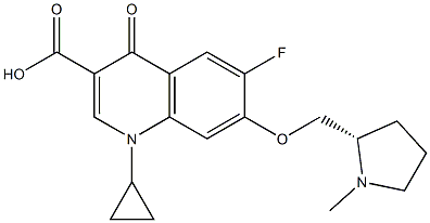 7-[[(2S)-1-Methyl-2-pyrrolidinyl]methoxy]-1-cyclopropyl-6-fluoro-1,4-dihydro-4-oxoquinoline-3-carboxylic acid Structure