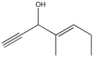 4-Methyl-3-heptene-6-yne-5-ol 구조식 이미지