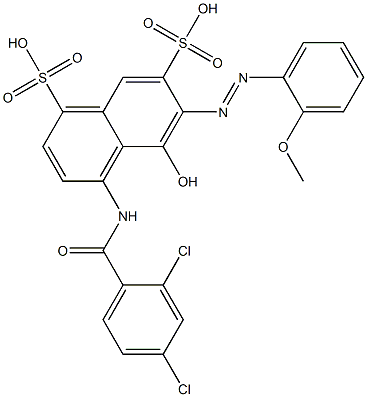 4-[(2,4-Dichlorobenzoyl)amino]-5-hydroxy-6-[(2-methoxyphenyl)azo]-1,7-naphthalenedisulfonic acid Structure