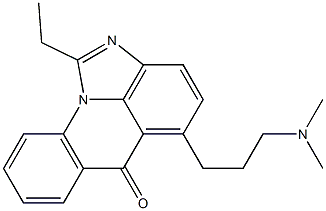 5-(3-Dimethylaminopropyl)-1-ethyl-6H-2,10b-diazaaceanthrylen-6-one 구조식 이미지