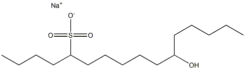 11-Hydroxyhexadecane-5-sulfonic acid sodium salt 구조식 이미지