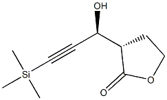 (3S)-3-[(S)-1-Hydroxy-3-trimethylsilyl-2-propyn-1-yl]dihydrofuran-2(3H)-one 구조식 이미지